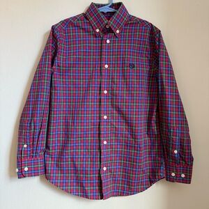 Lauren Ralph Lauren Size 10 (Boy) Shirt Red Blue Green Plaid Cotton Excellent